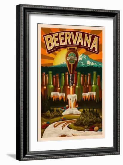 Beervana-Lantern Press-Framed Art Print