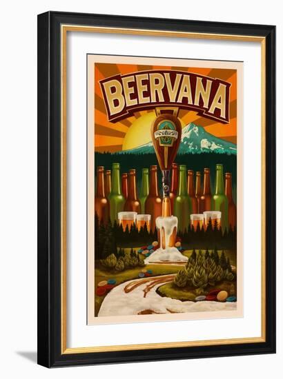 Beervana-Lantern Press-Framed Art Print