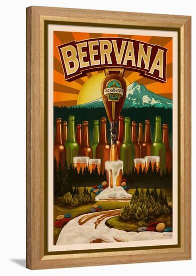 Beervana-Lantern Press-Framed Stretched Canvas