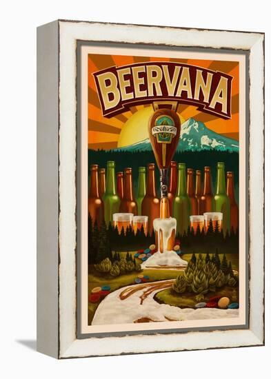 Beervana-Lantern Press-Framed Stretched Canvas