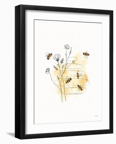 Bees and Botanicals I-Leah York-Framed Art Print