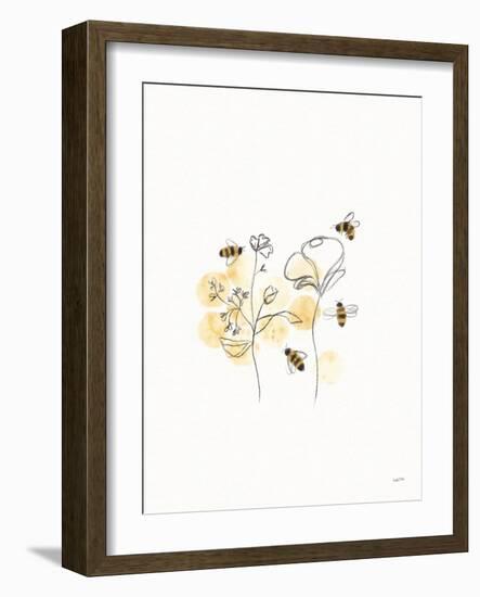 Bees and Botanicals III-Leah York-Framed Art Print