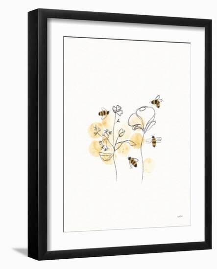 Bees and Botanicals III-Leah York-Framed Art Print