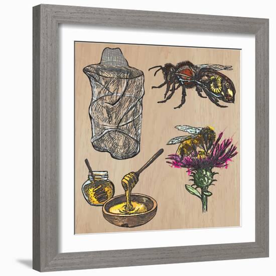 Bees, Beekeeping, and Honey-KUCO-Framed Art Print