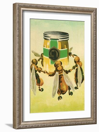 Bees Dance Round Honey-null-Framed Giclee Print