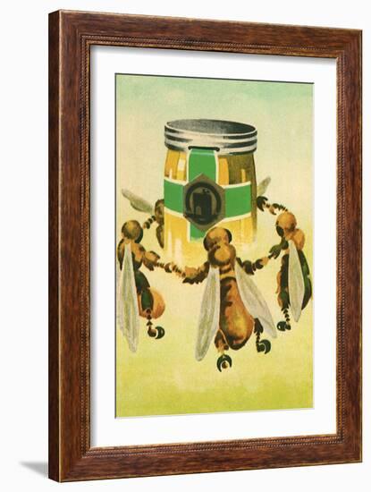 Bees Dance Round Honey-null-Framed Giclee Print