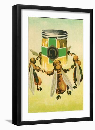 Bees Dance Round Honey-null-Framed Giclee Print