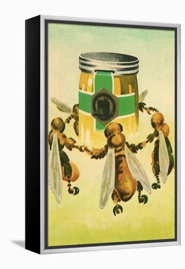 Bees Dance Round Honey-null-Framed Premier Image Canvas