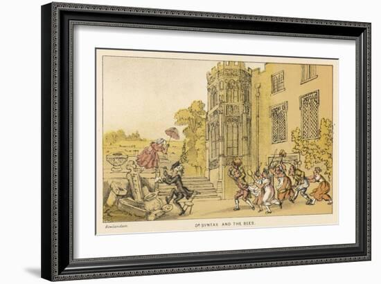 Bees Dr. Syntax and the Bees-Thomas Rowlandson-Framed Art Print