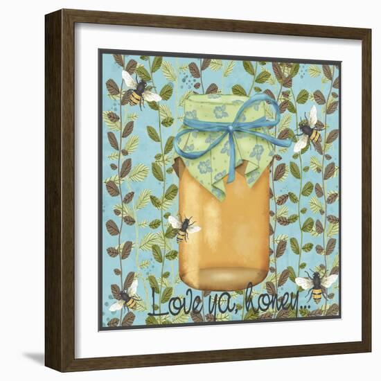 Bees & Honey II-Jade Reynolds-Framed Art Print