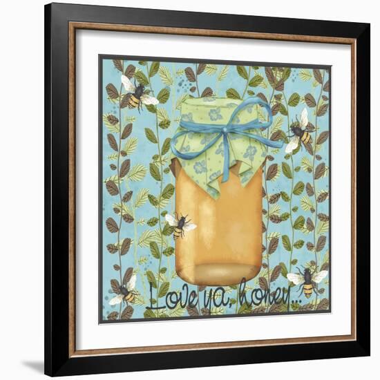 Bees & Honey II-Jade Reynolds-Framed Art Print