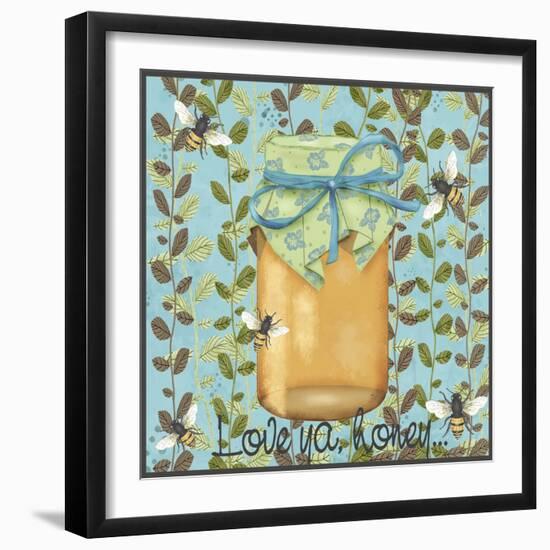 Bees & Honey II-Jade Reynolds-Framed Art Print