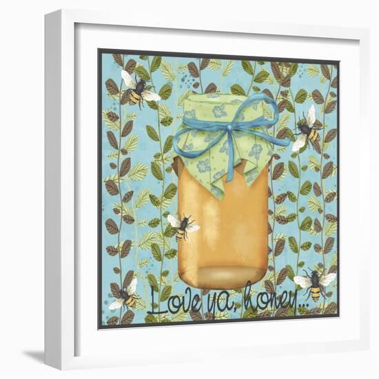 Bees & Honey II-Jade Reynolds-Framed Art Print