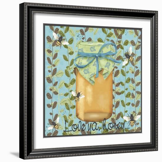 Bees & Honey II-Jade Reynolds-Framed Art Print