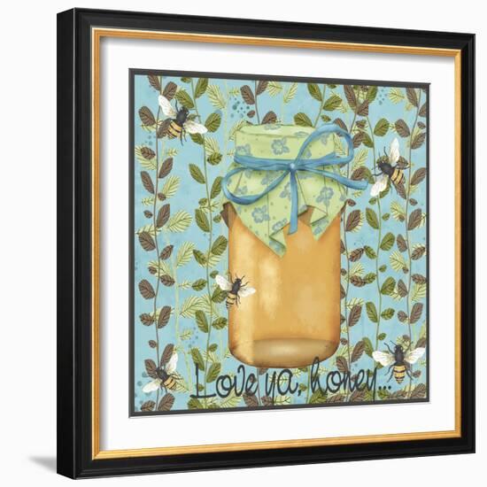 Bees & Honey II-Jade Reynolds-Framed Art Print