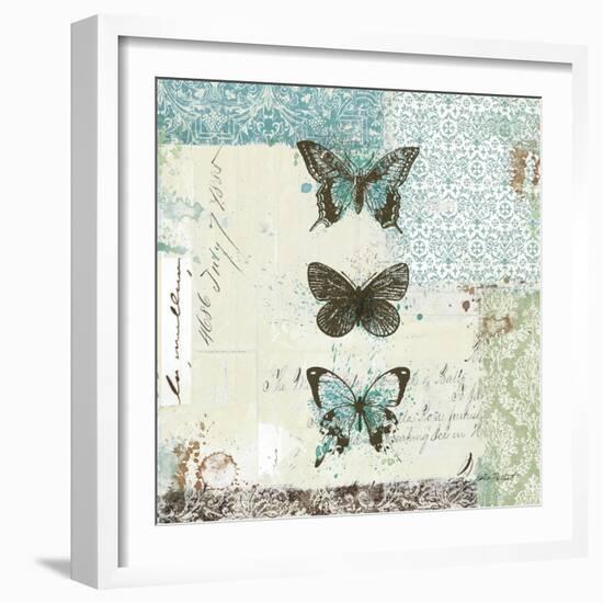 Bees n Butterflies No. 2-Katie Pertiet-Framed Art Print