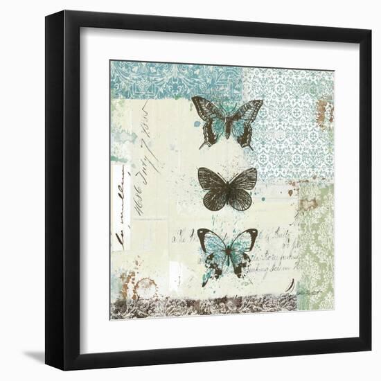 Bees n Butterflies No. 2-Katie Pertiet-Framed Art Print