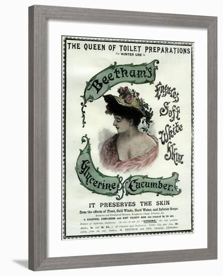 Beetham's Glycerine and Cucumber Cream, 19th Century-null-Framed Giclee Print