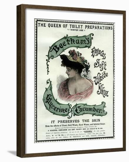 Beetham's Glycerine and Cucumber Cream, 19th Century-null-Framed Giclee Print