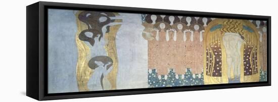 Beethoven-Fries, 1902: Poetic Arts and Genius, as Well as a Kiss to the Whole World-Gustav Klimt-Framed Premier Image Canvas