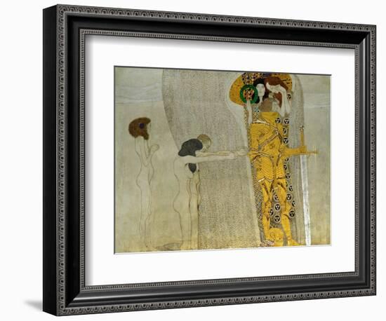 Beethoven Frieze Inspired by Beethoven's 9th Symphony, the Knight in Shining Armour-Gustav Klimt-Framed Giclee Print