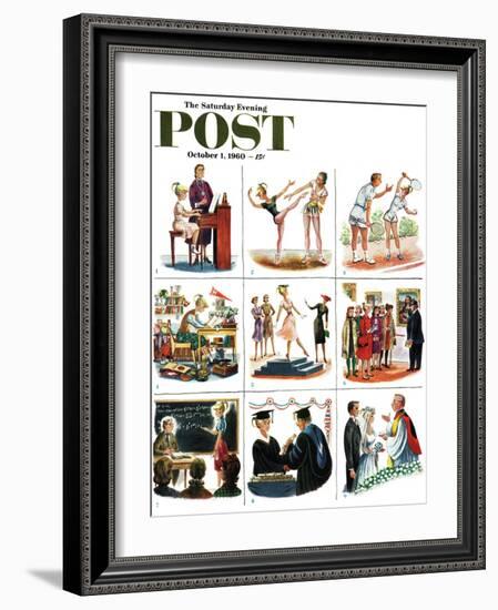 "Beethoven to Bacon & Eggs," Saturday Evening Post Cover, October 1, 1960-Constantin Alajalov-Framed Giclee Print