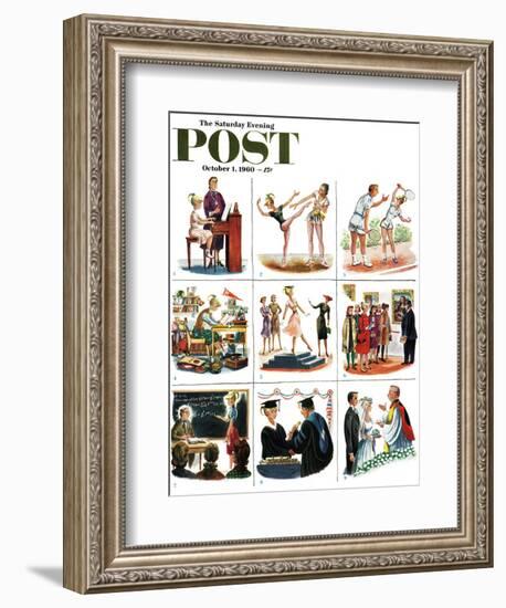 "Beethoven to Bacon & Eggs," Saturday Evening Post Cover, October 1, 1960-Constantin Alajalov-Framed Giclee Print