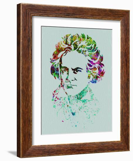 Beethoven Watercolor-Anna Malkin-Framed Art Print