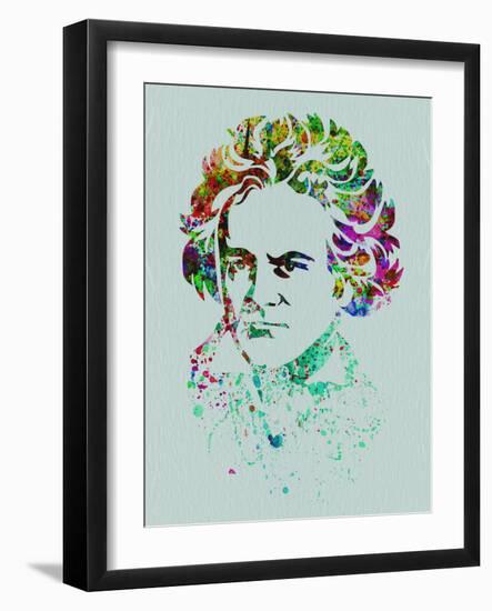 Beethoven Watercolor-Anna Malkin-Framed Art Print