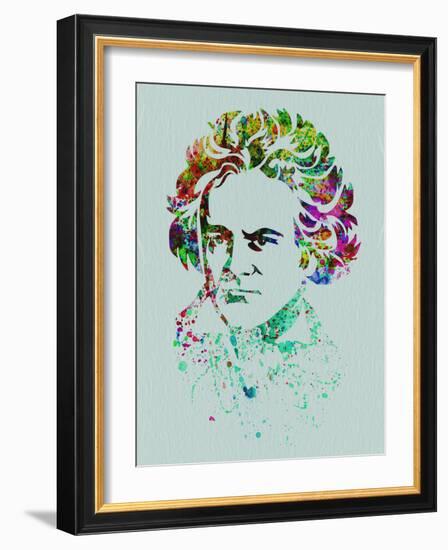 Beethoven Watercolor-Anna Malkin-Framed Art Print