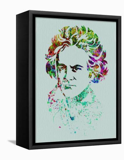 Beethoven Watercolor-Anna Malkin-Framed Stretched Canvas