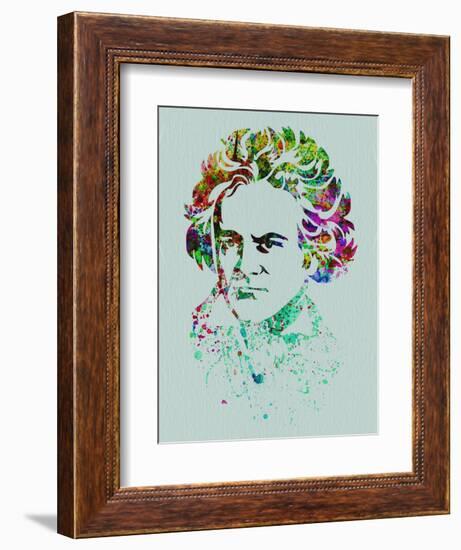 Beethoven Watercolor-Anna Malkin-Framed Art Print