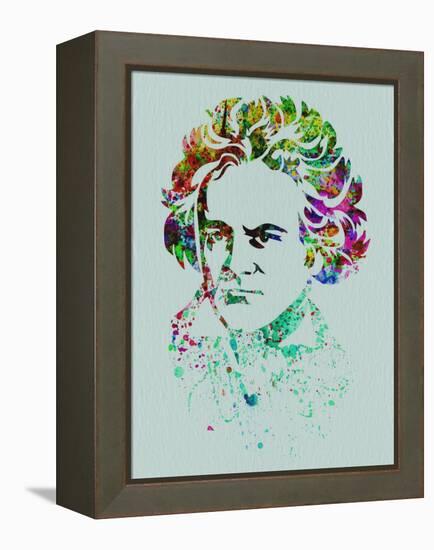 Beethoven Watercolor-Anna Malkin-Framed Stretched Canvas