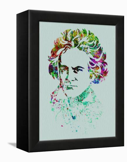 Beethoven Watercolor-Anna Malkin-Framed Stretched Canvas