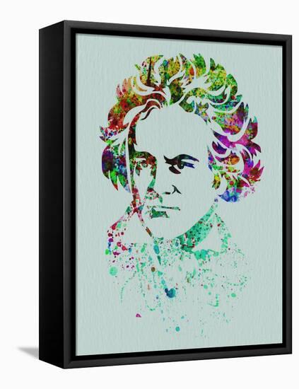 Beethoven Watercolor-Anna Malkin-Framed Stretched Canvas