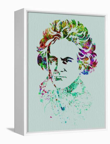 Beethoven Watercolor-Anna Malkin-Framed Stretched Canvas