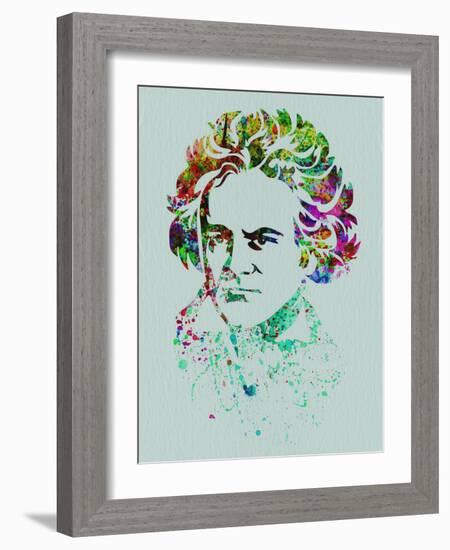 Beethoven Watercolor-Anna Malkin-Framed Art Print