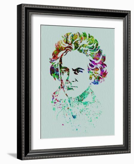 Beethoven Watercolor-Anna Malkin-Framed Art Print