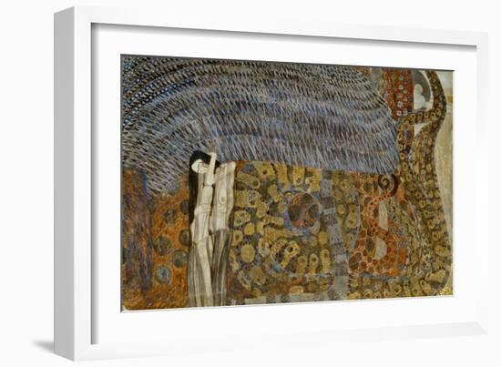 Beethovenfrieze, Detail of the Personification of Gnawing Sorrow, 1902-Gustav Klimt-Framed Giclee Print