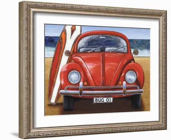 Beetle on the Beach-Peter Adderley-Framed Art Print