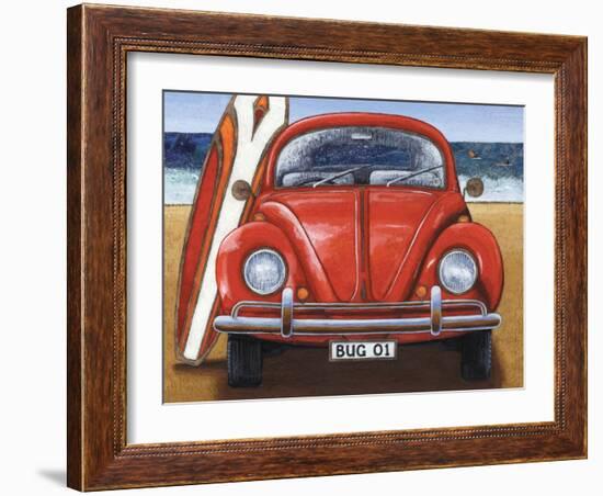 Beetle on the Beach-Peter Adderley-Framed Art Print
