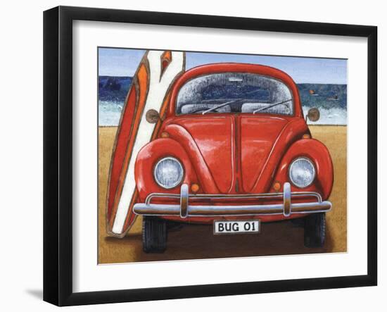 Beetle on the Beach-Peter Adderley-Framed Art Print