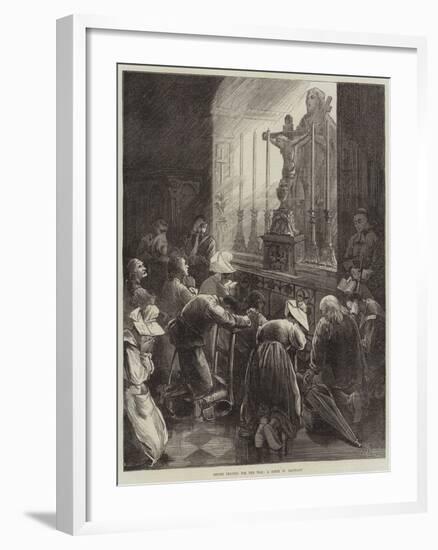 Before Leaving for the War, a Scene in Brittany-Frederick Barnard-Framed Giclee Print