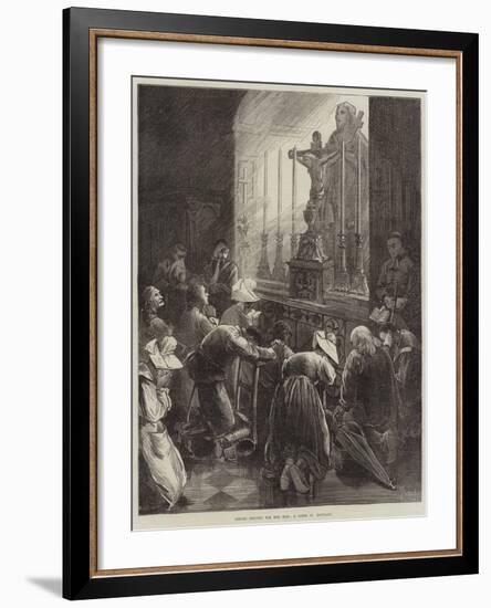 Before Leaving for the War, a Scene in Brittany-Frederick Barnard-Framed Giclee Print