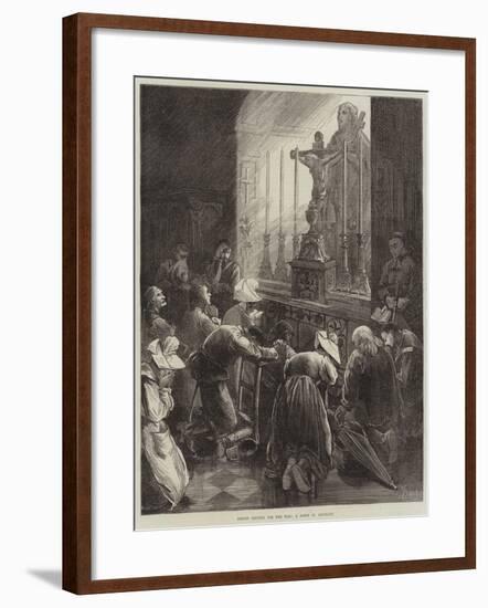 Before Leaving for the War, a Scene in Brittany-Frederick Barnard-Framed Giclee Print