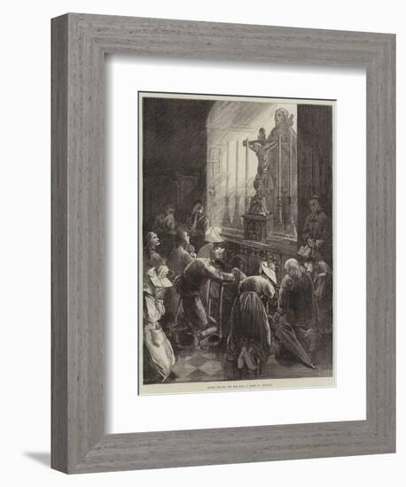 Before Leaving for the War, a Scene in Brittany-Frederick Barnard-Framed Giclee Print