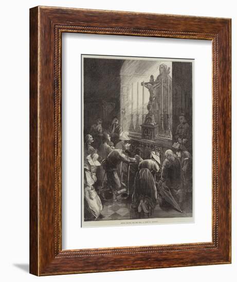 Before Leaving for the War, a Scene in Brittany-Frederick Barnard-Framed Giclee Print