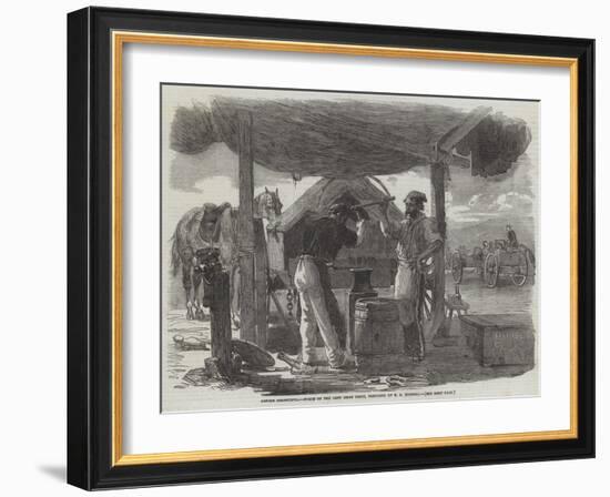 Before Sebastopol, Forge of the Left Siege Train-Edward Angelo Goodall-Framed Giclee Print