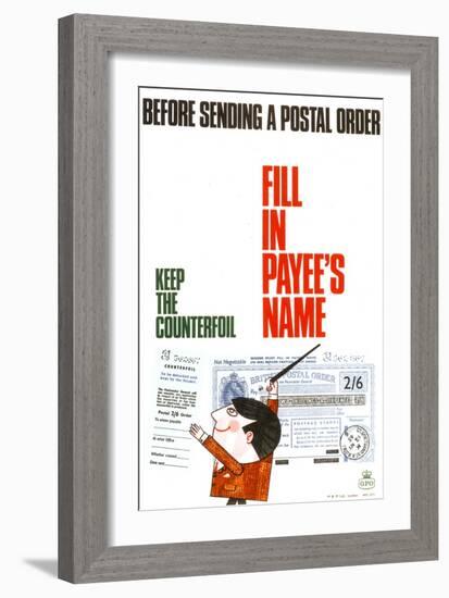 Before Sending a Postal Order-null-Framed Art Print