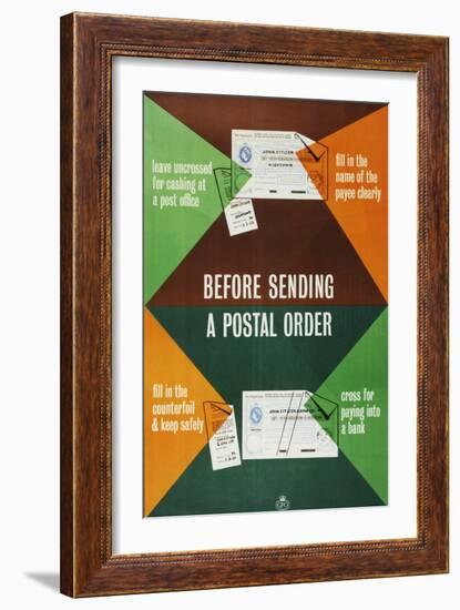 Before Sending a Postal Order-null-Framed Art Print